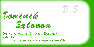 dominik salomon business card